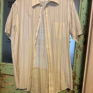 1960’s Sears and Roebuck Mad Men Era Classic White Striped Men's Shirt